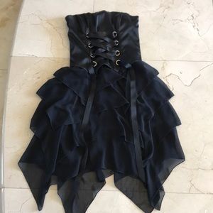 Black corset dress